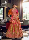 Orange Multicolour Vrindavan Vol 73 By Royal Banarasi Premium Silk Lehenga Choli 10380