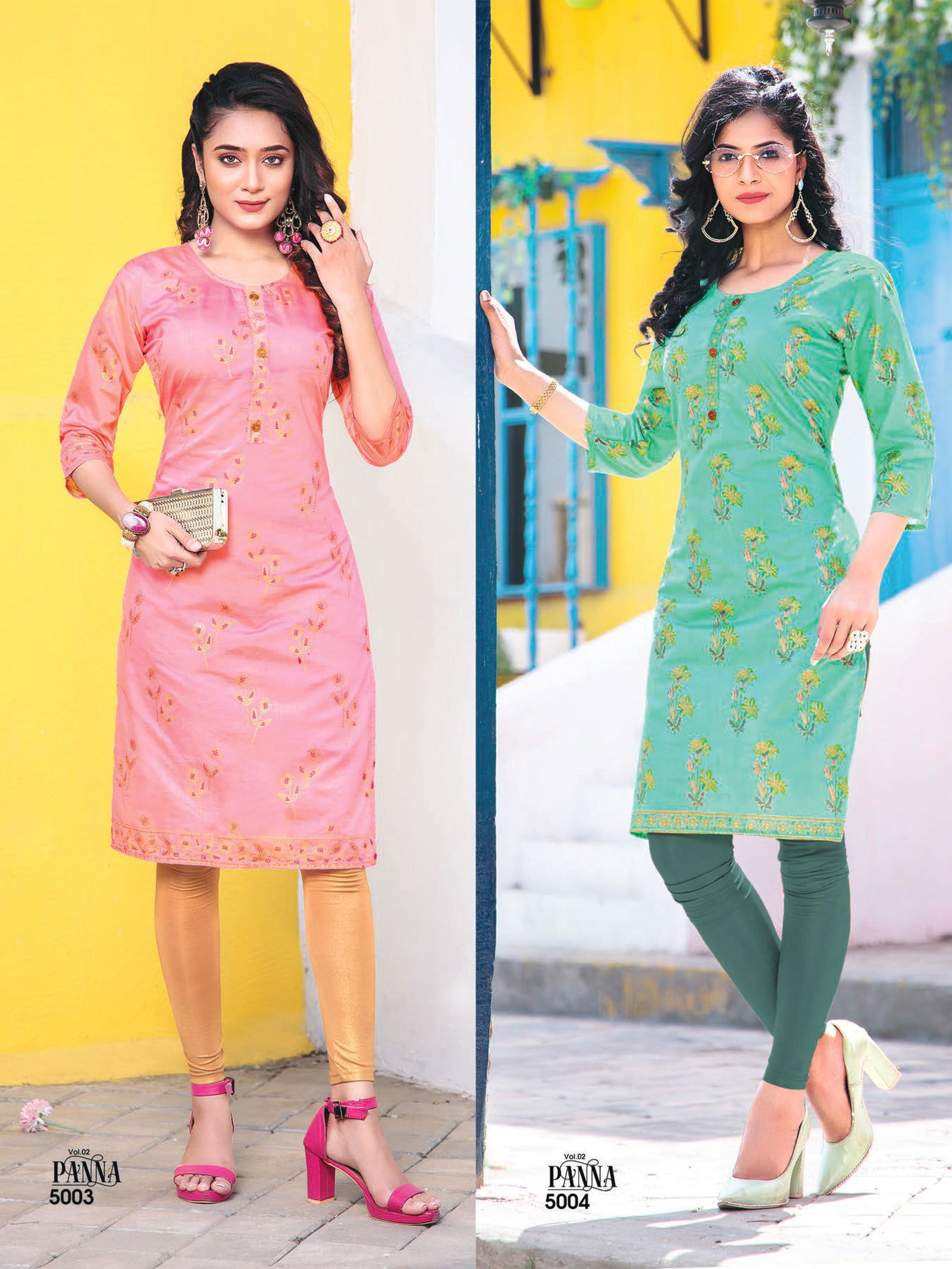 PANNA VOL 02 Latest Fancy Designer Latest Fancy Designer Regular Ethnic Wear Modal Silk Printed Kurtis Collection