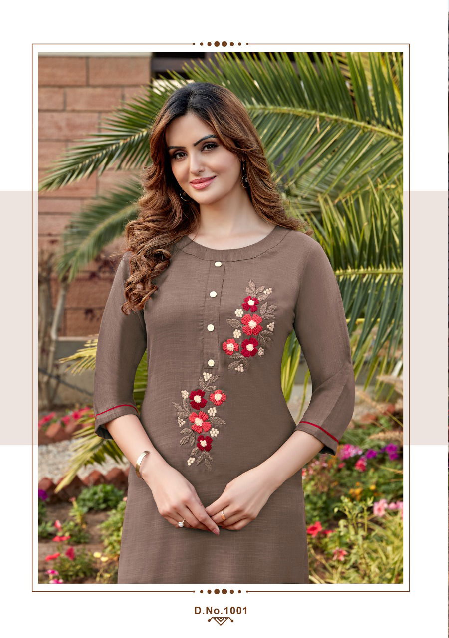 Parra Kasturi 1 Ethnic Wear Exclusive Ethnic Wear Cotton Designer Kurti Collection
