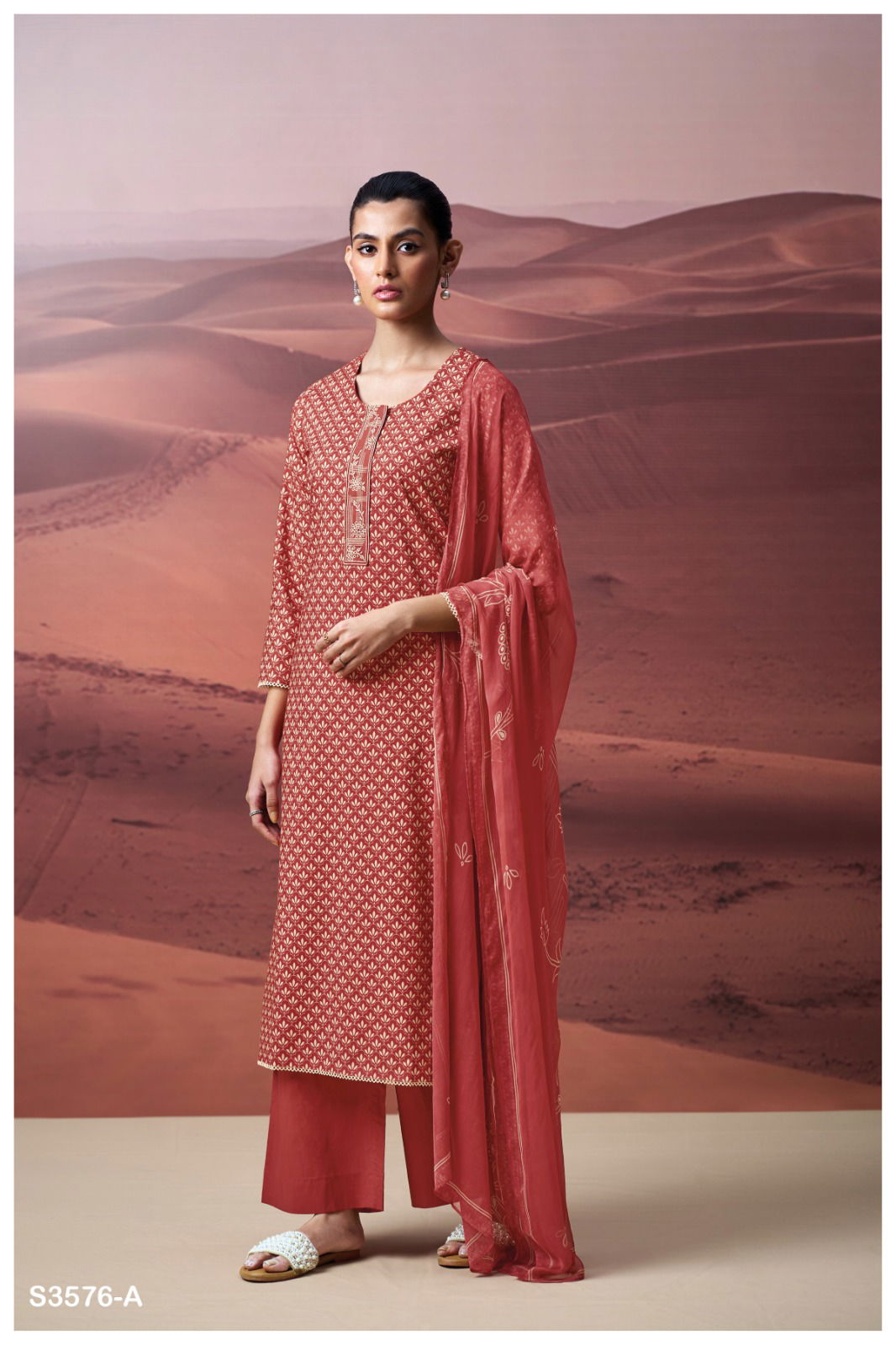 Kairavi 3576 By Ganga Cotton Printed Embroidery Salwar Suit Wholesale Market