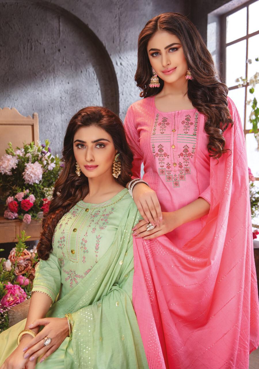 KIANA SUMMER QUEEN Latest Festive Wear Fancy Pure Cotton Lurex Touch  Thread Work Heavy salwar Suit Collection