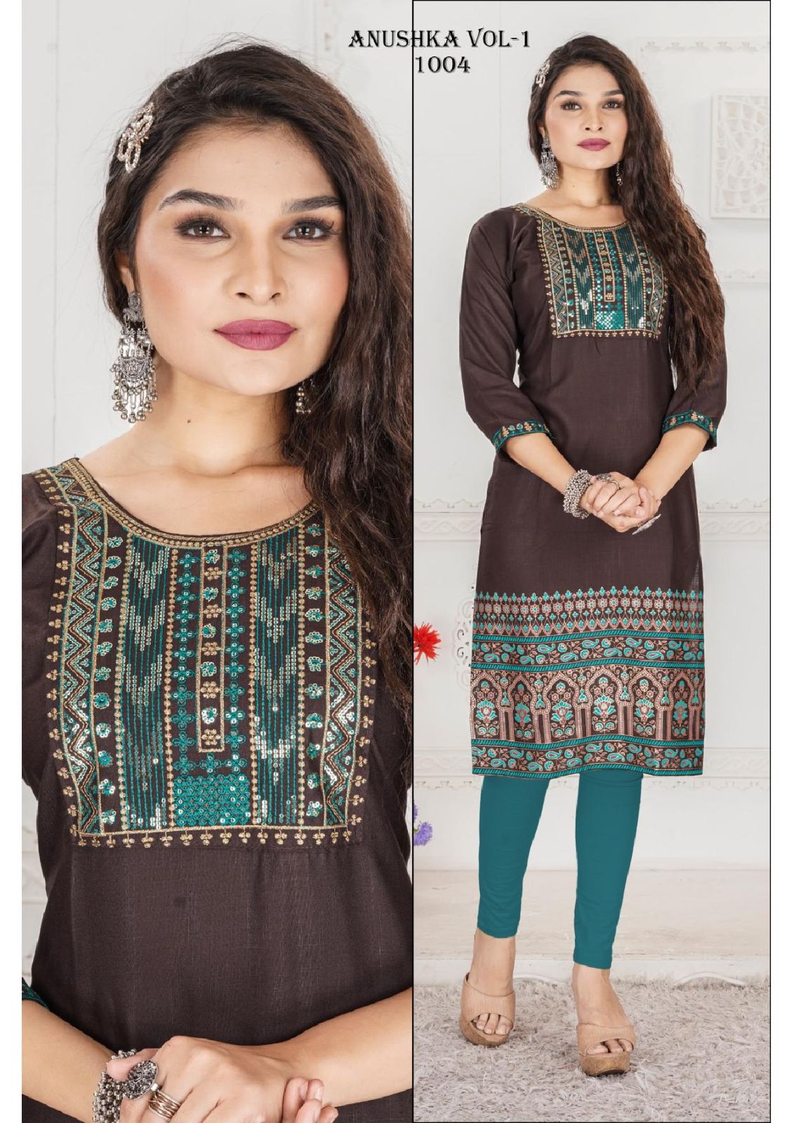 Jlf Anushka Vol 1 Sequence Work Printed Kurtis Catalog
