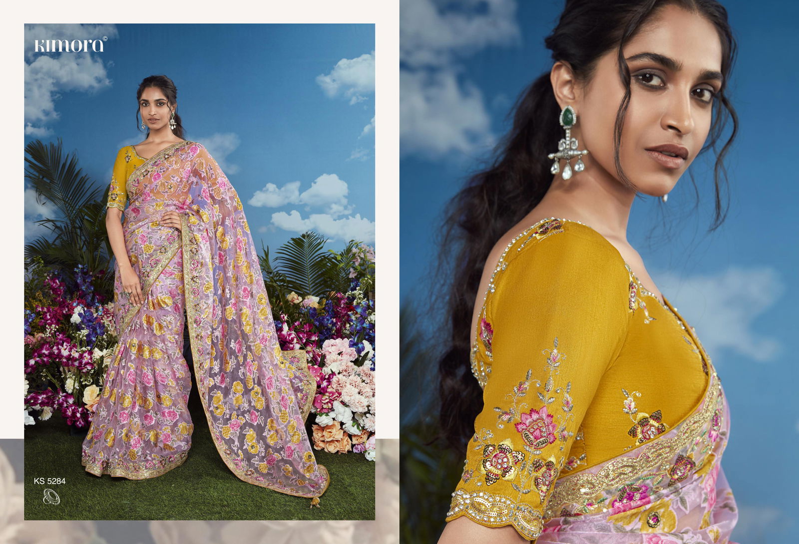 Baghicha By Kimora Brasso Designer Saree Suppliers In India