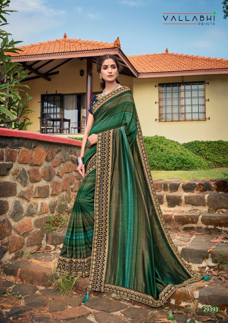 VALLABI PRINTS GANISKA Latest Fancy Designer Heavy Festive Wear Vichitra Silk Printed Saree Collection
