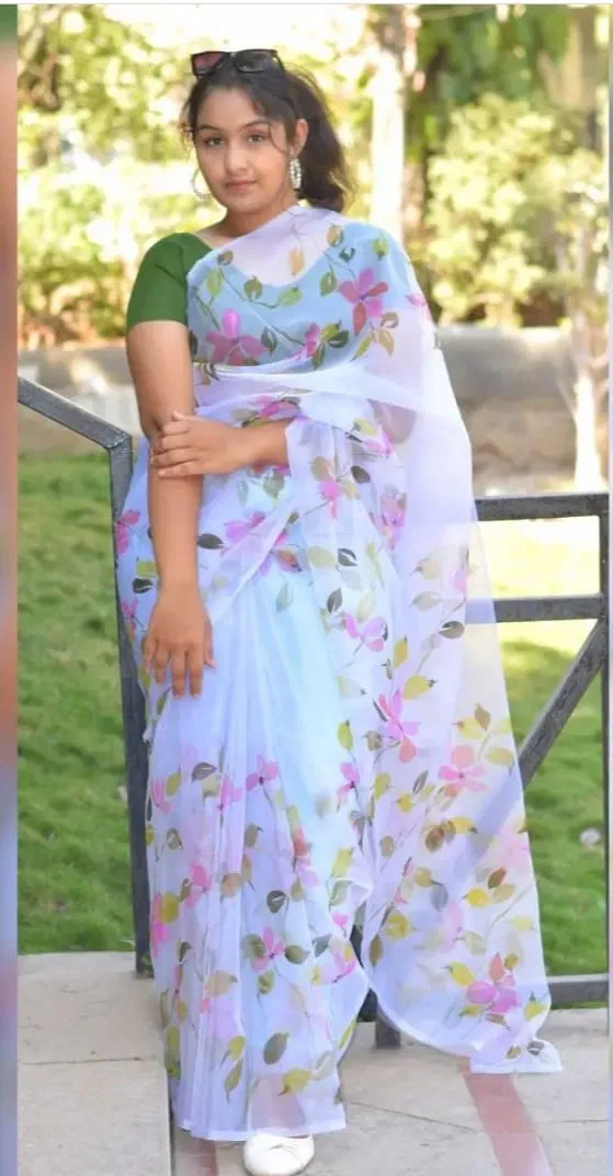Vk 4130 Organza Silk Digital Print Saree Catalog
