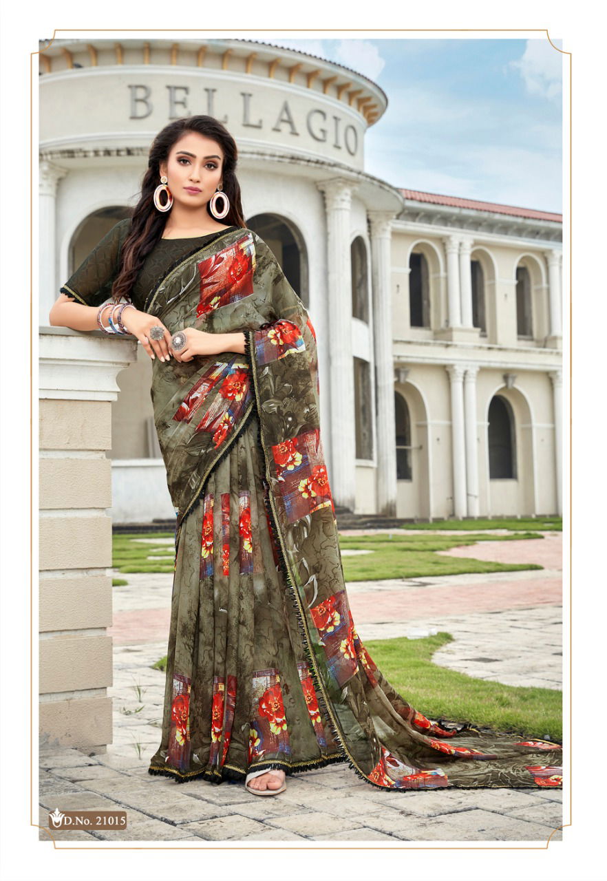 Vinamra Royal Touch Vol 2 Latest Designer Printed Casual Wear Georgette Saree Collection
