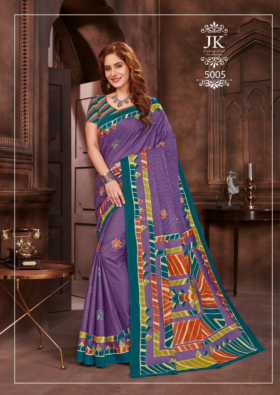 Jk Tulsi Avantika Vol 5 Latest Printed Cotton Regular Wear Saree Collection 