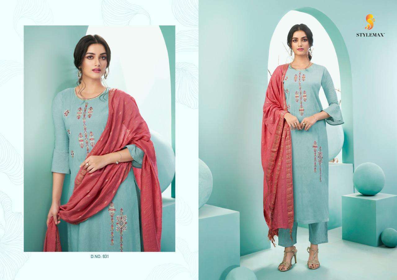 Stylemax Anupama 1 Premium Festive Wear cotton With Embroidery Ready Made Collection
