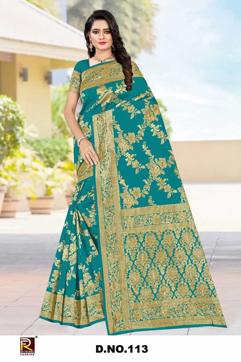 Ronisha 113 Banarasi Silk Festive Wear Saree Online Wholesale