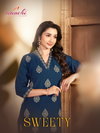 Sweety Vol 1 By Aanchi Fancy Two Tone Straight Cut Wholesale Kurtis In India