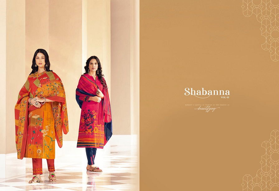 Suryajyoti Shabanna 1 Latest Fancy Designer Regular Casual Wear Cotton Dress Materials Collection
