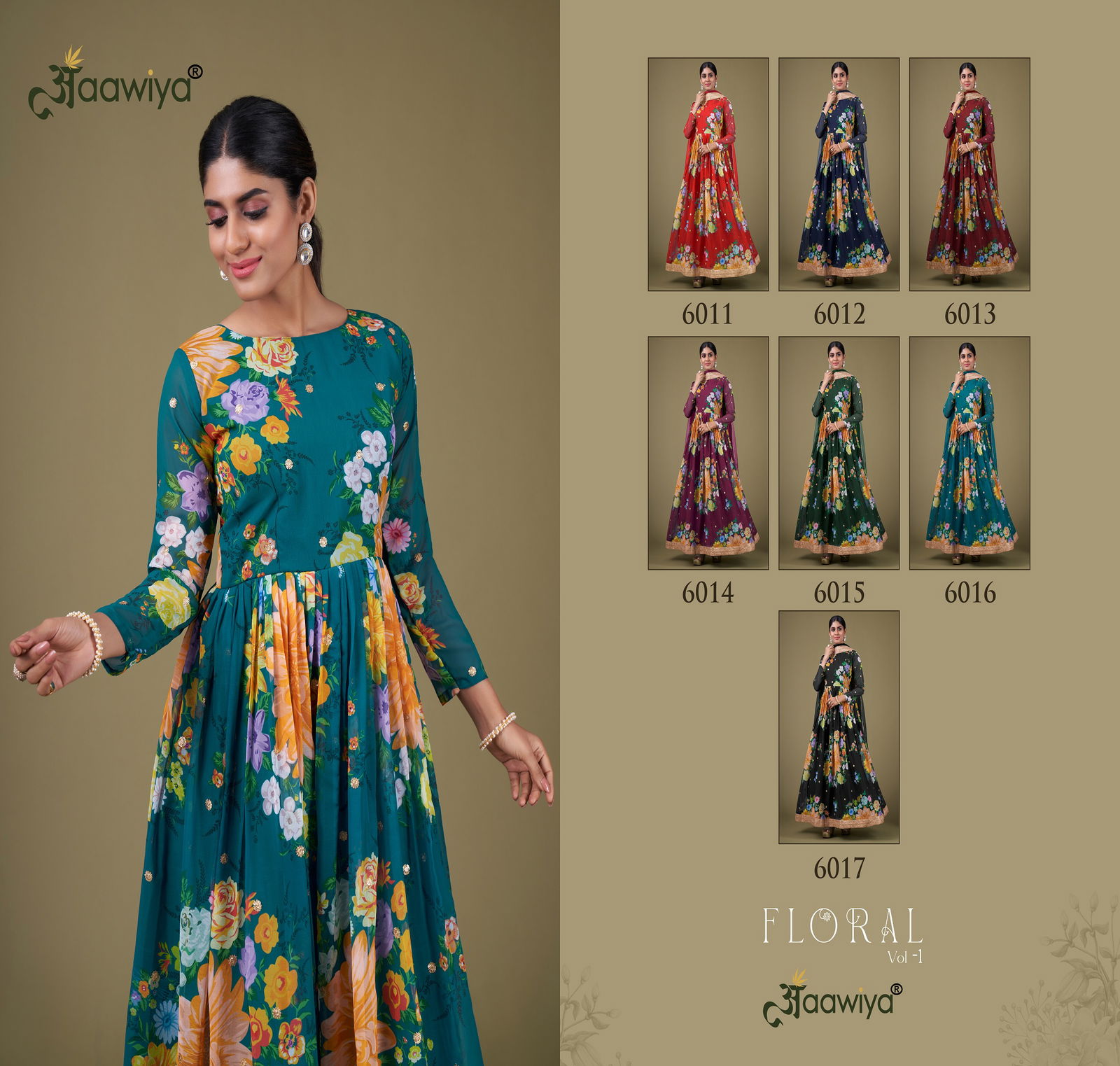 Floral Vol 1 By Aawiya Long Anarkali Readymade Suits Wholesale Online
