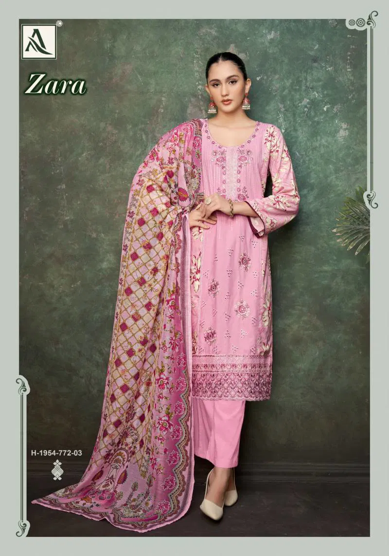 Zara By Alok Viscose Rayon Printed Dress Material Whlesalers In Delhi