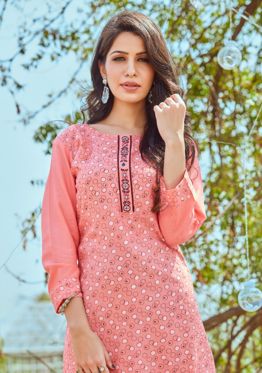 P3 Muskan 2 Latest Fancy Regular Wear Embroidery Work Rayon Kurti With Bottom Collection
