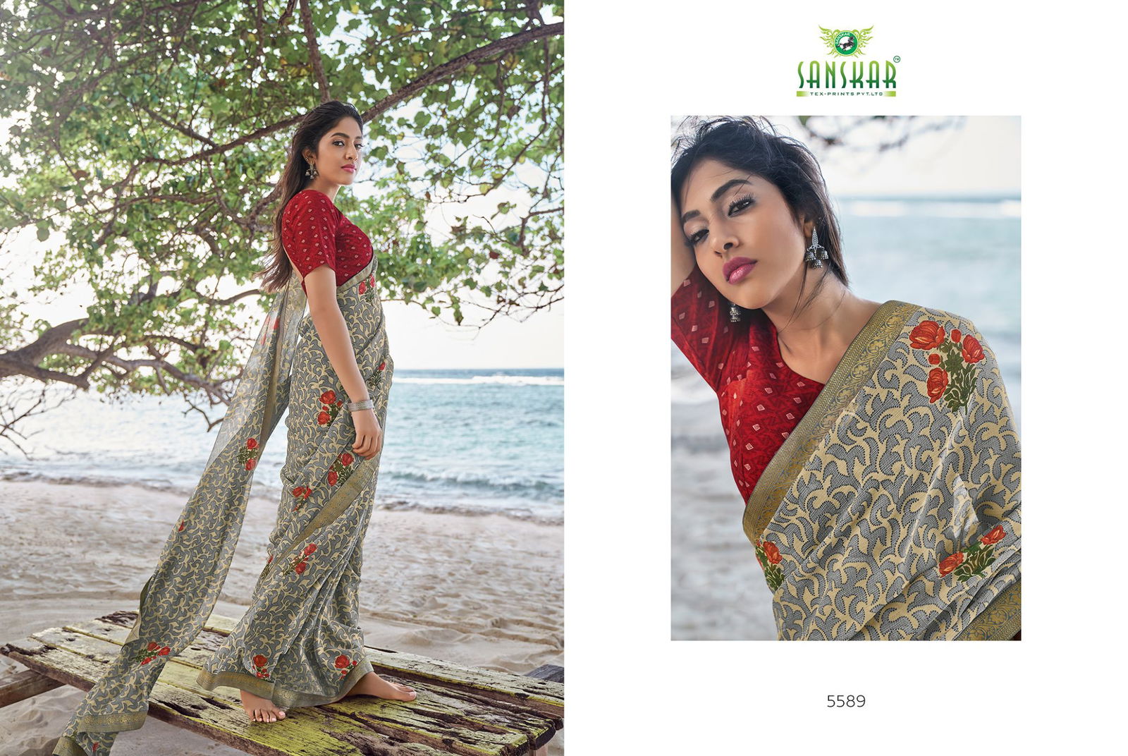 Sanskar Jharonka Latest Fancy Printed Daily Wear Saree Georgette Saree Collection 