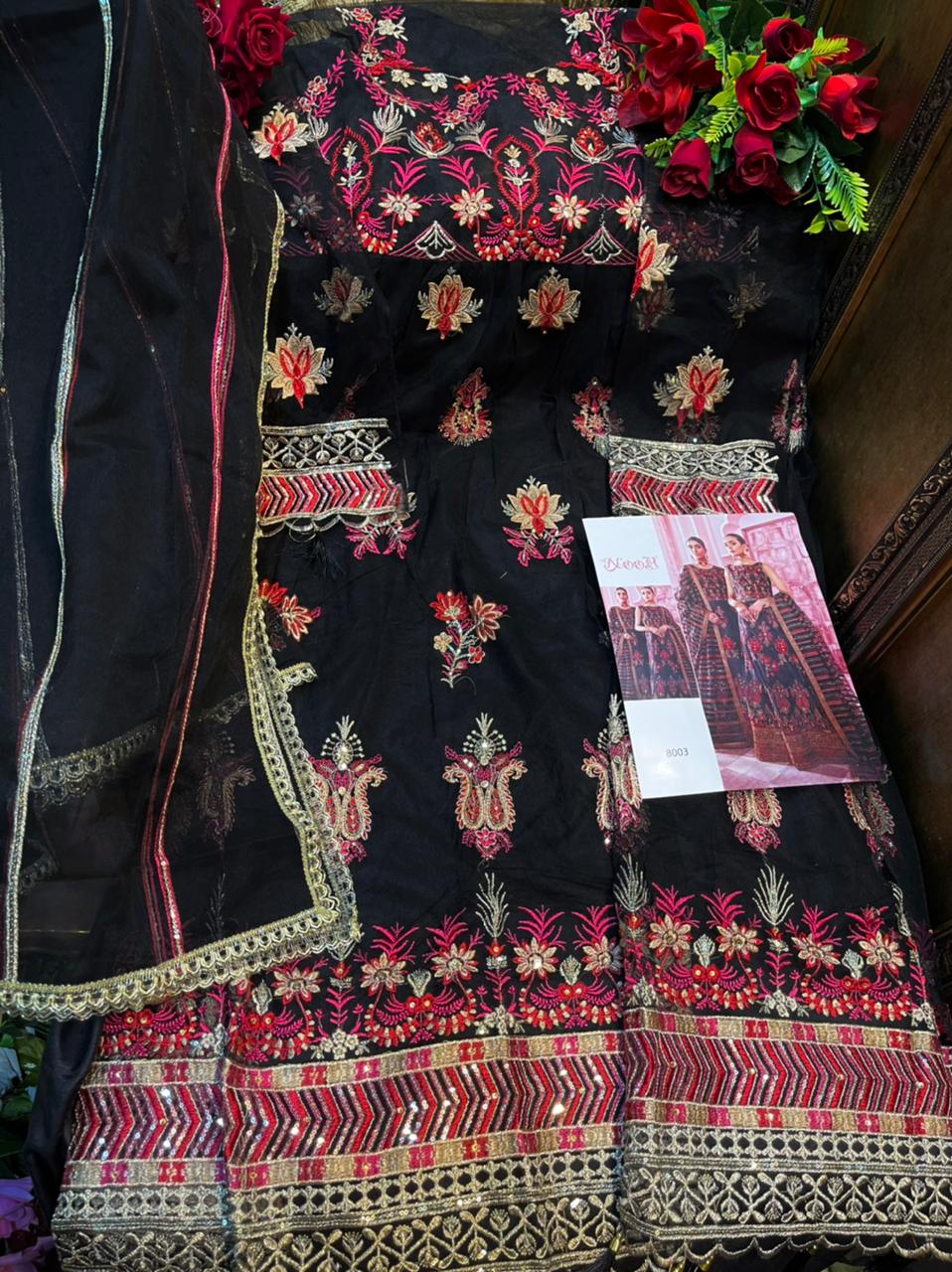 Noor Iznik Latest Fancy Designer Festive Wear Georgette Butterfly Net Embroidery Pakistani Salwar Suits Collection
