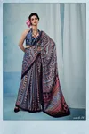 Ajrakh Silk By Sosy Satin Georgette Printed Uniform Wear Sarees Orders In India