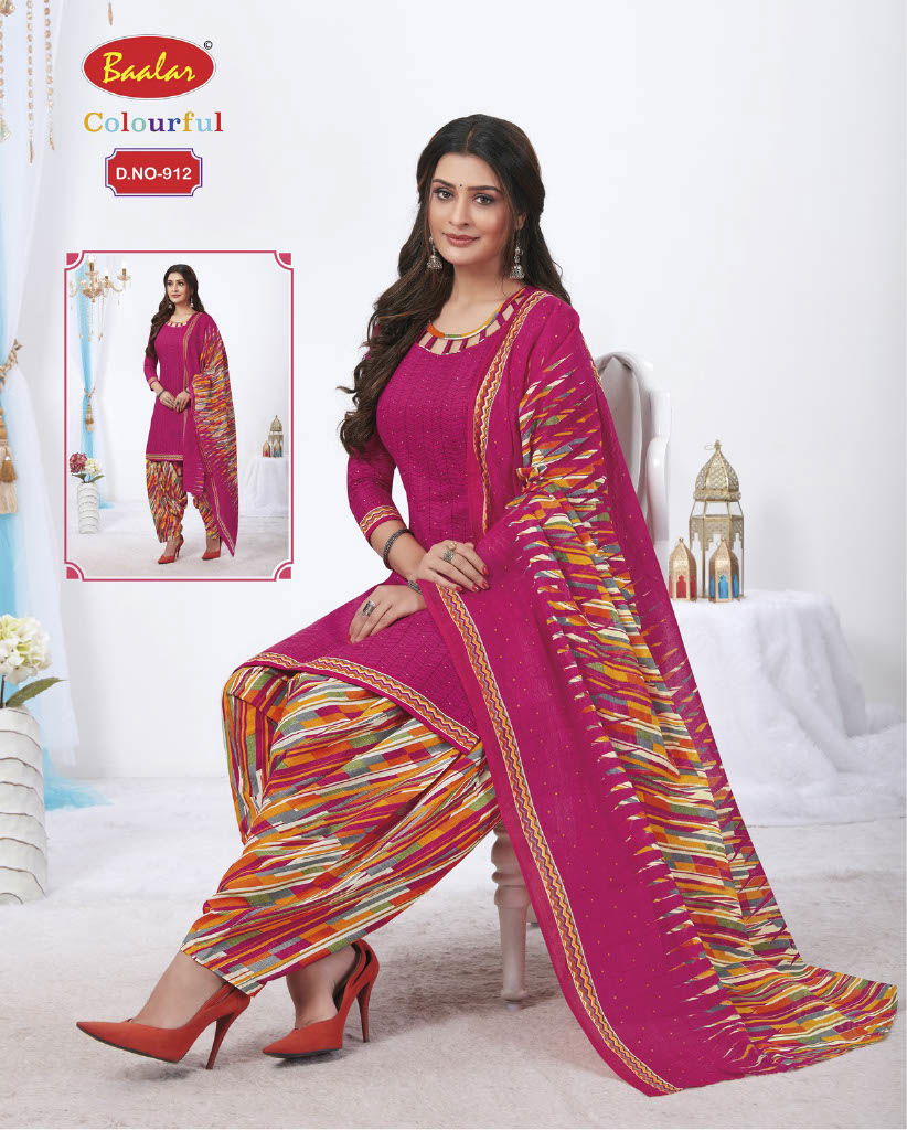 Baalar Colourful 9 Casual Wear Cotton Printed Readymade Salwar Suit Collection