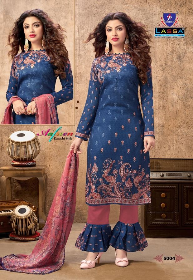Arihant Lassa Aafreen 5 Casual Wear Karachi Cotton Dress Material
