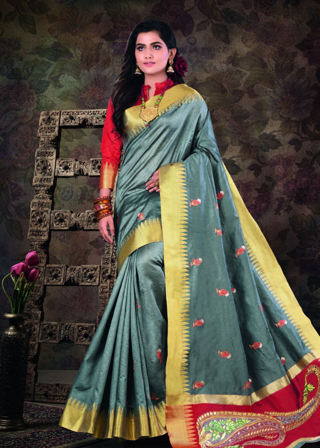 Sangam Shantipuri Latest Festive Wear Handloom Pure Crystal Silk Designer Sarees Collection