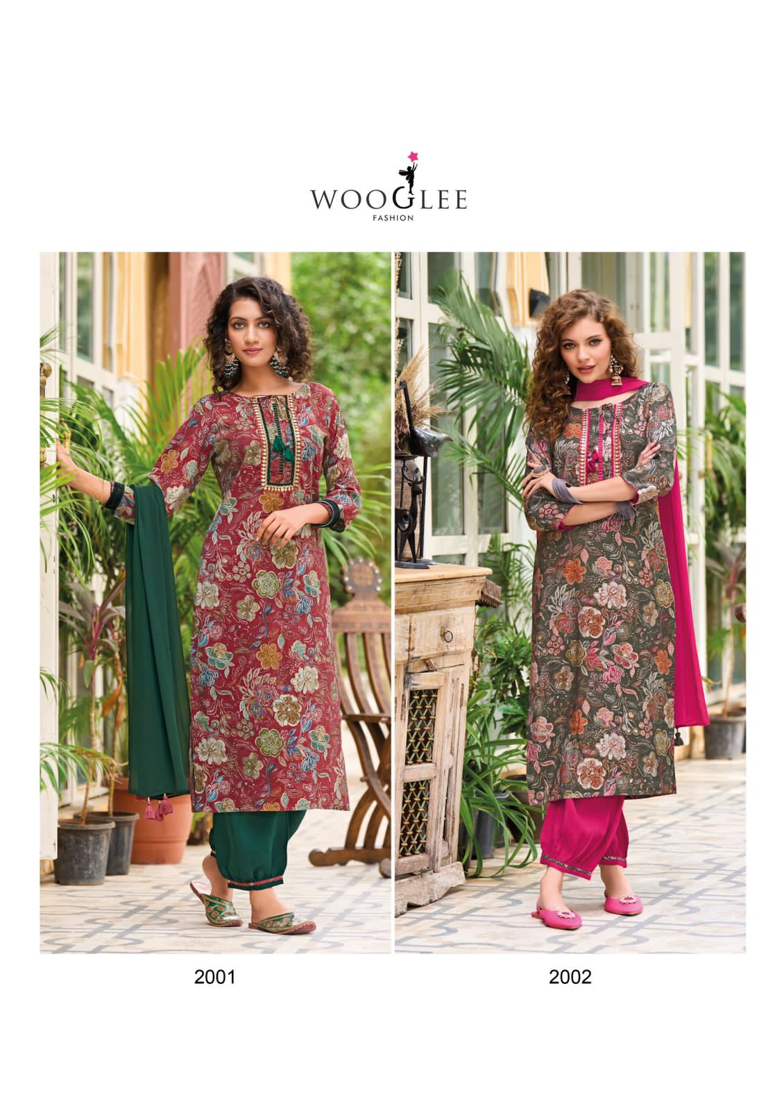 Khwaab By Wooglee Embroidery Kurti With Bottom Dupatta
