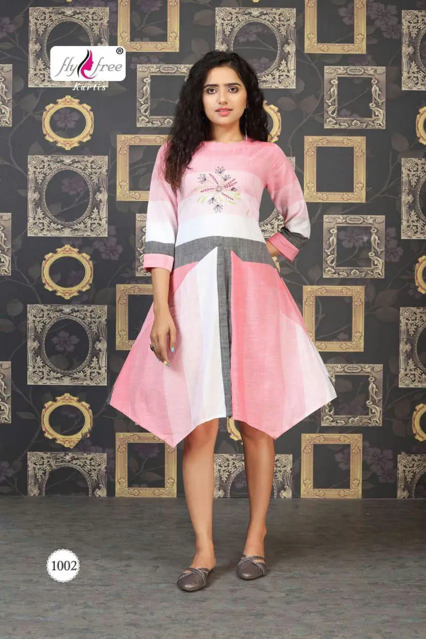 Fly Free Vamika Latest Fancy Stylish Regular Wear Heavy Rayon Designer Kurtis Collection

