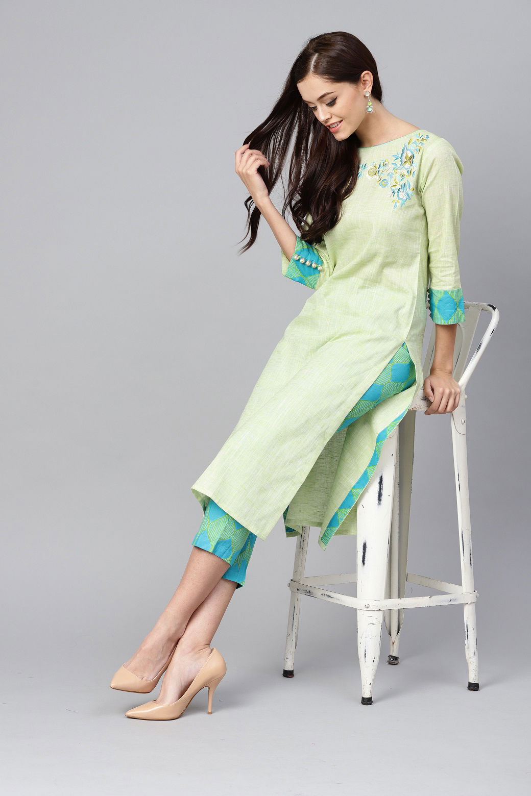 Era Pankh 4 Casual Wear Designer Printed Regular Wear Cotton Kurti With Flex Bottom Collection
