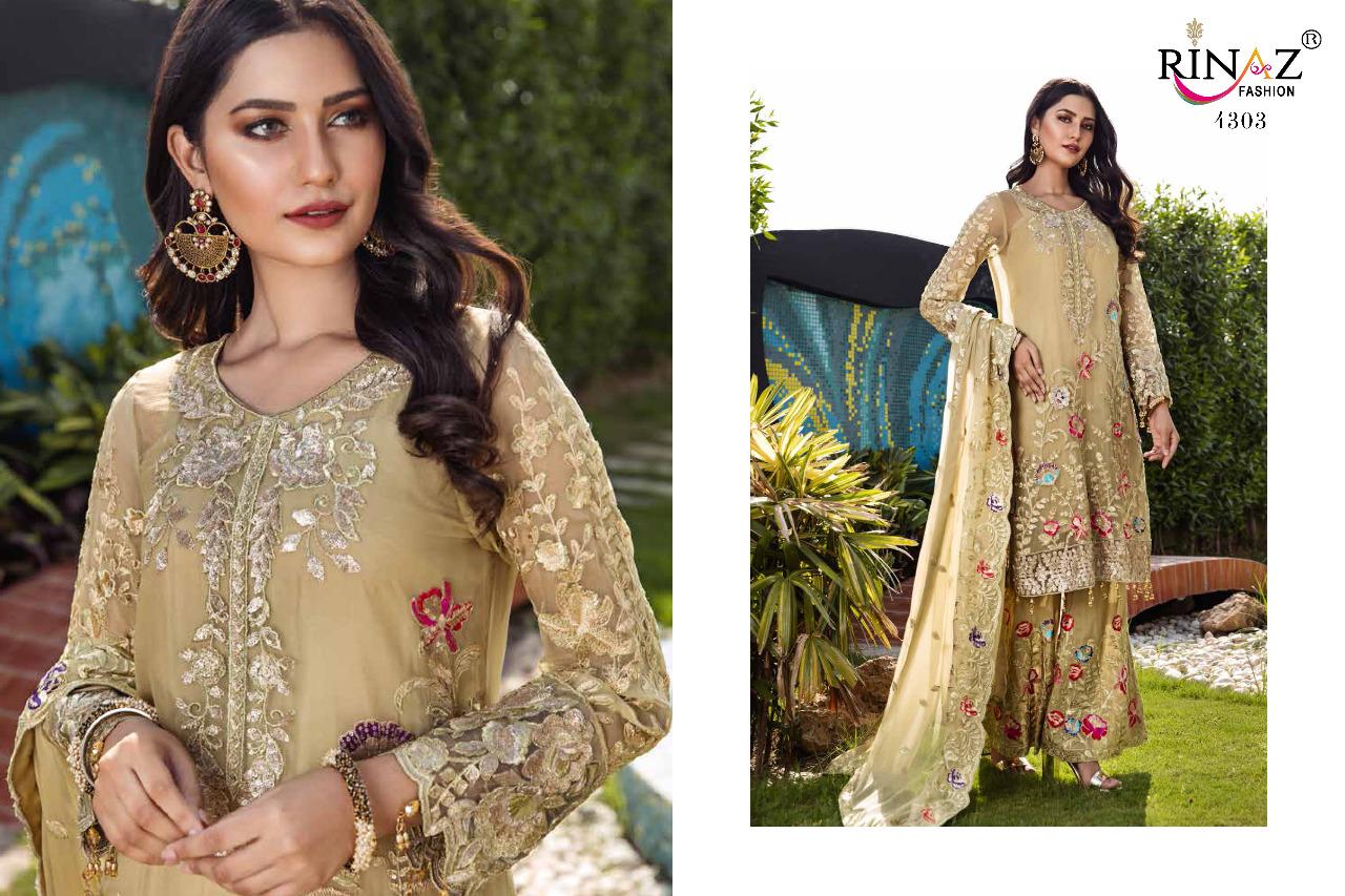 Rinaz Zebtan 4 Latest Designer Heavy Faux Georgette Pakistani Suits Collection 