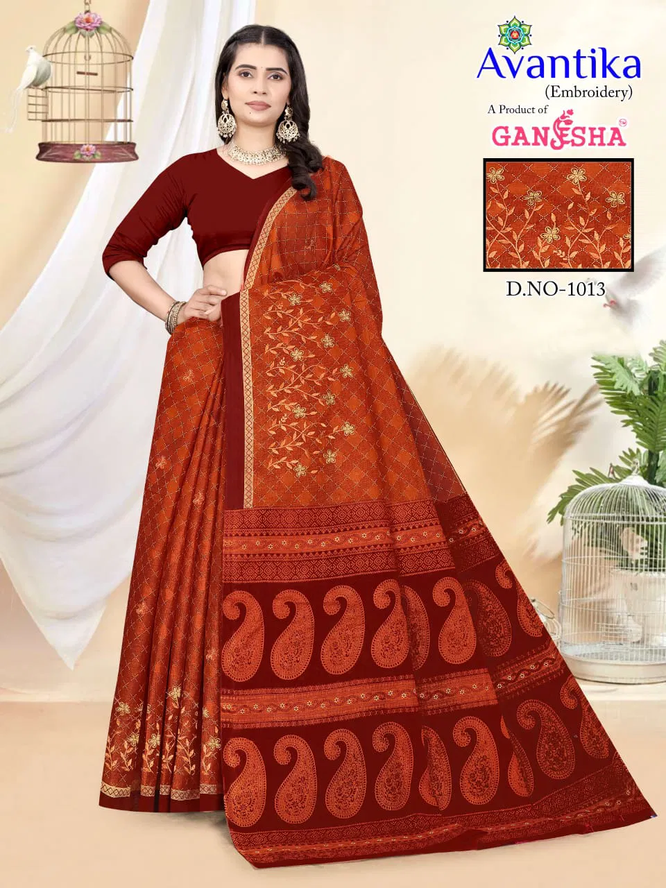 Avantika Vol 1 By Ganesha Cotton Printed Daily Wear Saree Orders In India