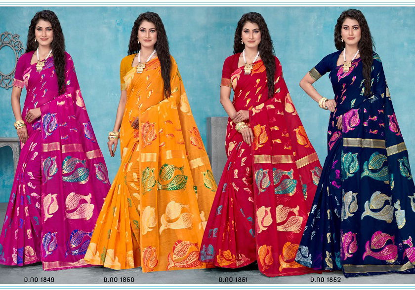 Kalista Rimly Cotton Silk Casual Wear Designer Saree Collection
