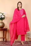 Naisha K 64 Neck Cotton Embroidered Work Kurti With Bottom Dupatta Orders In India