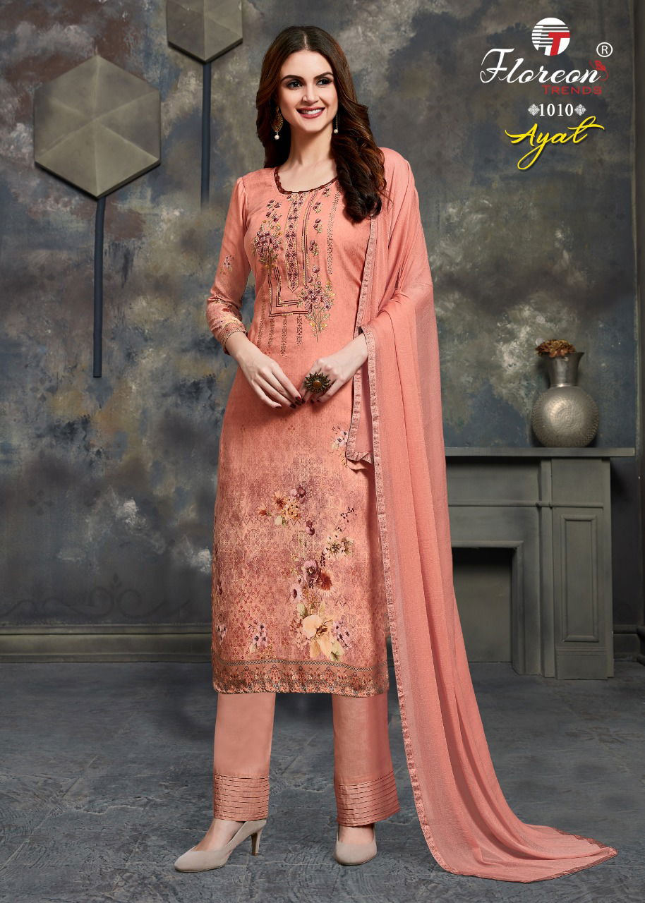 Floreon Trends Ayat Jam Cotton Digital Printed Casual Wear Designer Dress Material Collection
