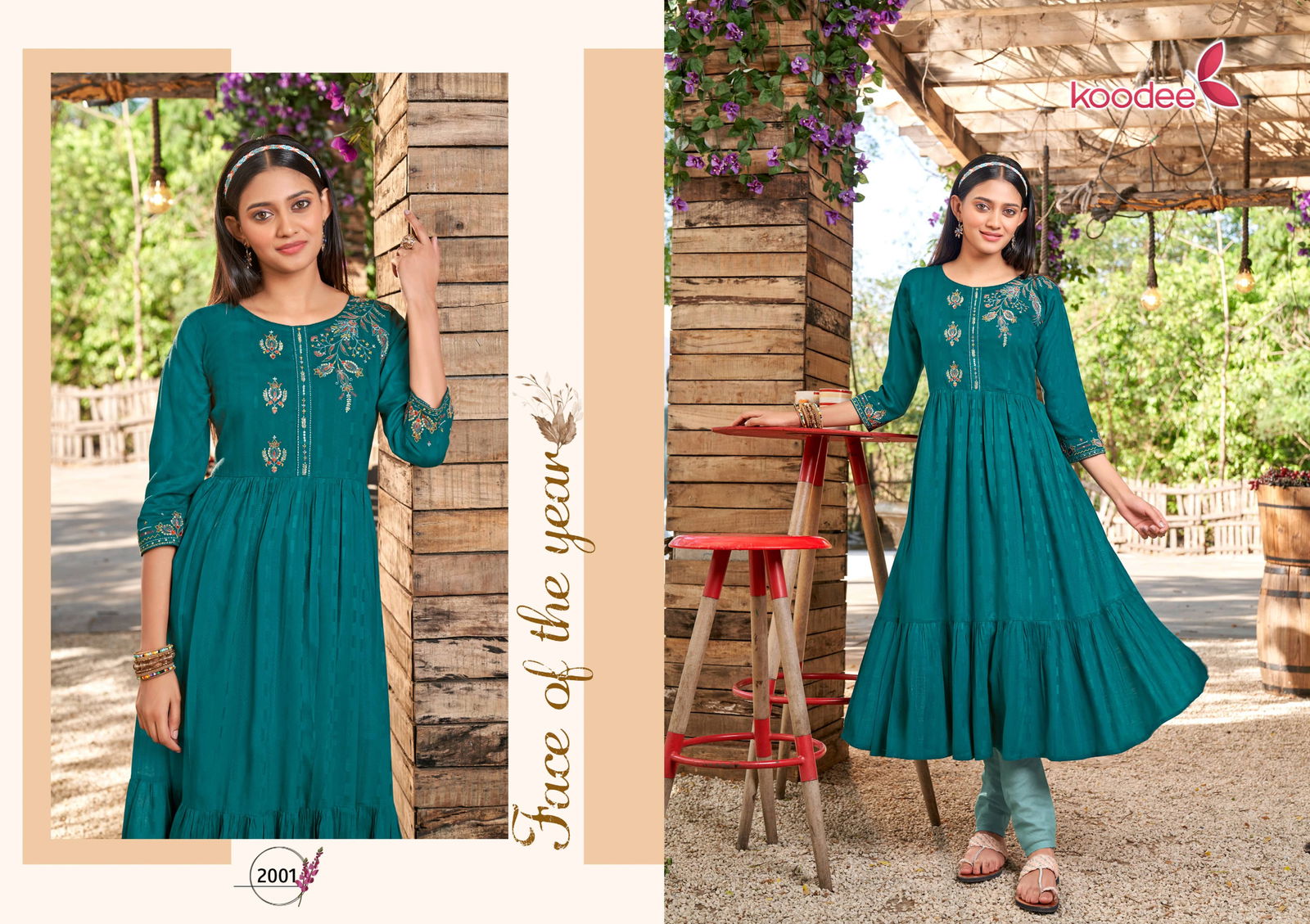 Manya By Koodee Long Flaired Anarkali Kurtis Wholesale Suppliers In Mumbai
