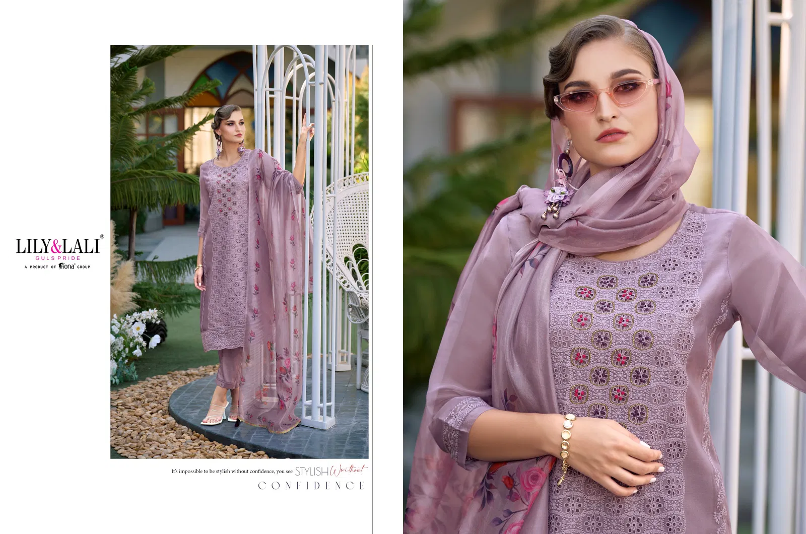 Chikankari Organza By Lily And Lali Kurti With Bottom Dupatta Wholesale Market in Surat with Price

