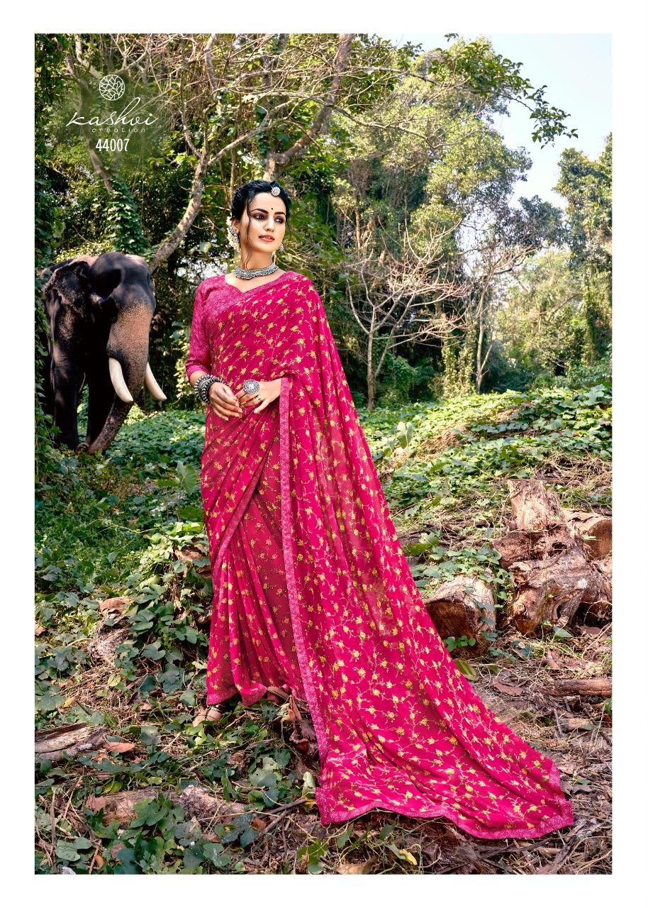 Kashvi Purva Silk Latest fancy Designer Casual Wear Printed Saree Collection

