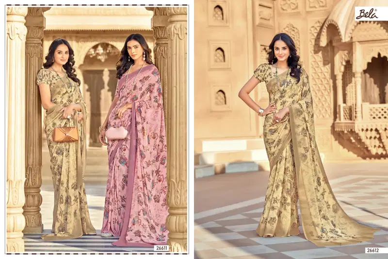 Brezza Vol 3 By Bela Fashion WeightLess Pure Digital Print Saree Wholesale Suppliers In Mumbai