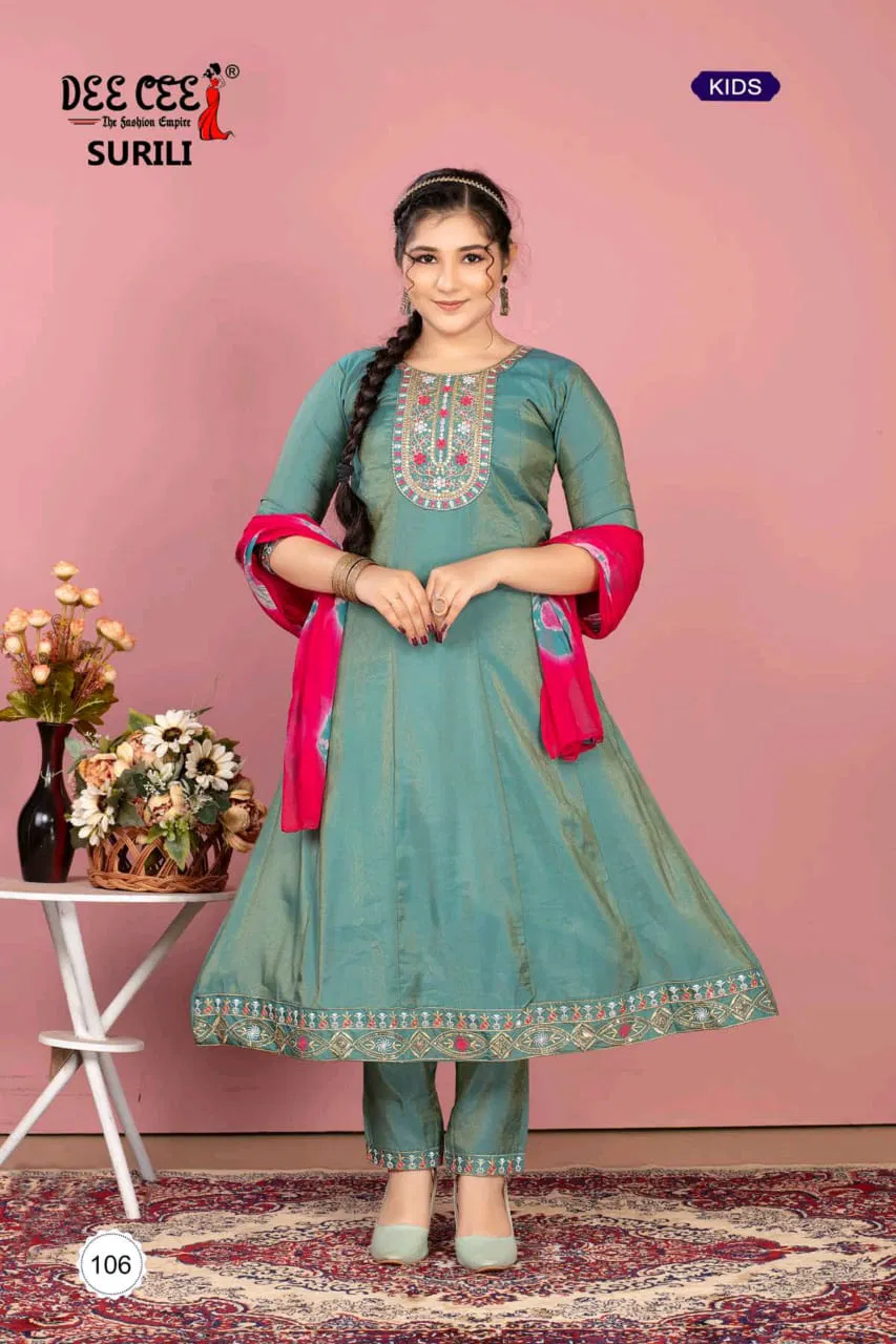 Surili By Deecee Simran Flared Kurti With Bottom Dupatta Wholesale Online