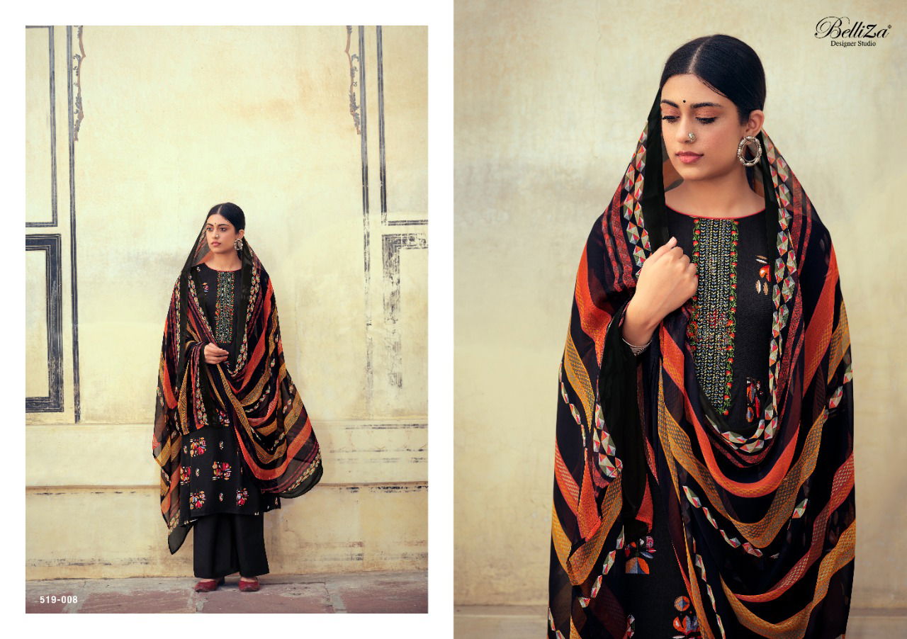 Belliza Mystic Digital Printed Fancy Designer Pure Rayon Digital Style Print with Fancy Embroidery work Dress Material Collection
