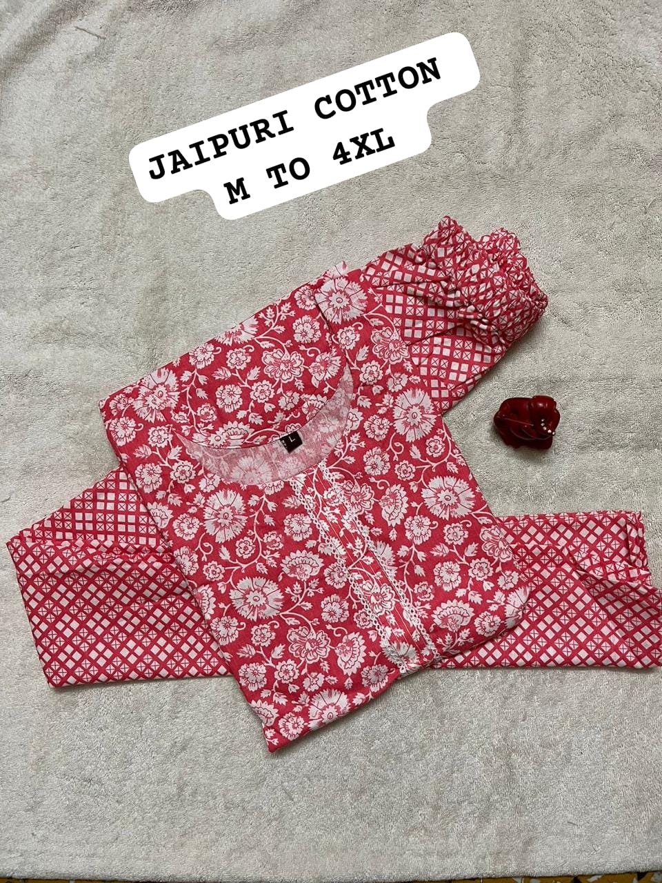 Virat Jaipuri Cotton Printed Kurti With Bottom Catalog
