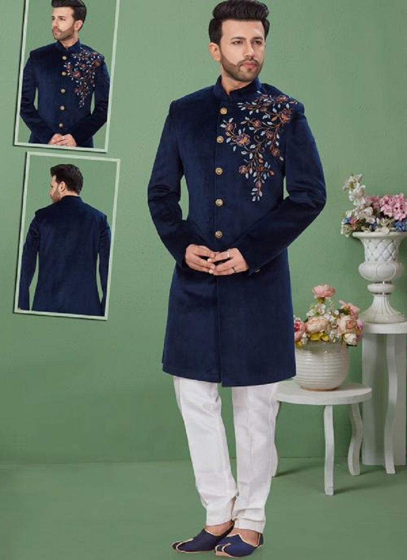 Sweat Velvet Wedding Wear Wholesale Indo Western Mens Collection