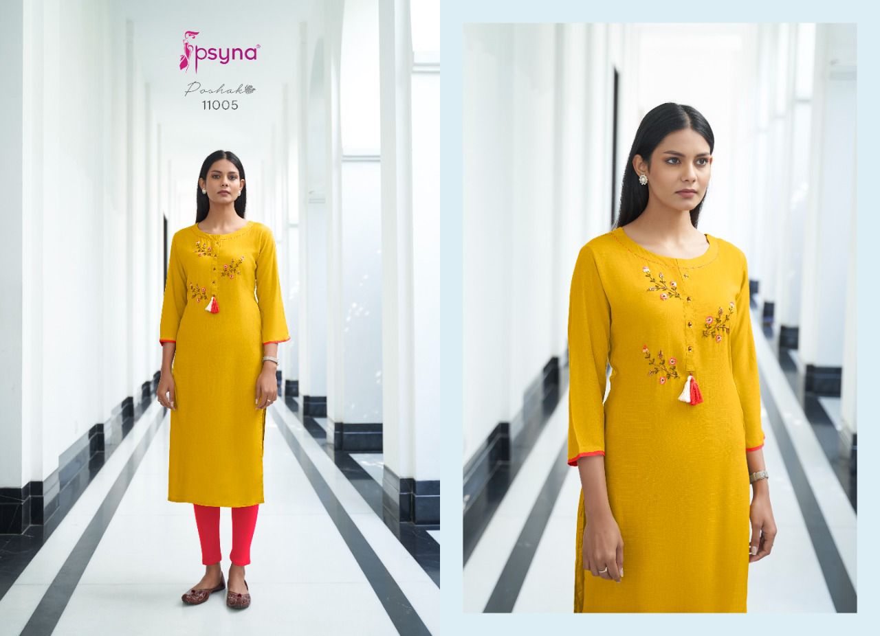 Psyna Poshak 11 New Designer Ethnic Wear Rayon Latest Kurti Collection