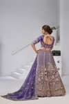 Purple Colour Organza Tissue Designer Bridal Lehenga With Blouse And Dupatta Bulk Orders In India Kf 2156