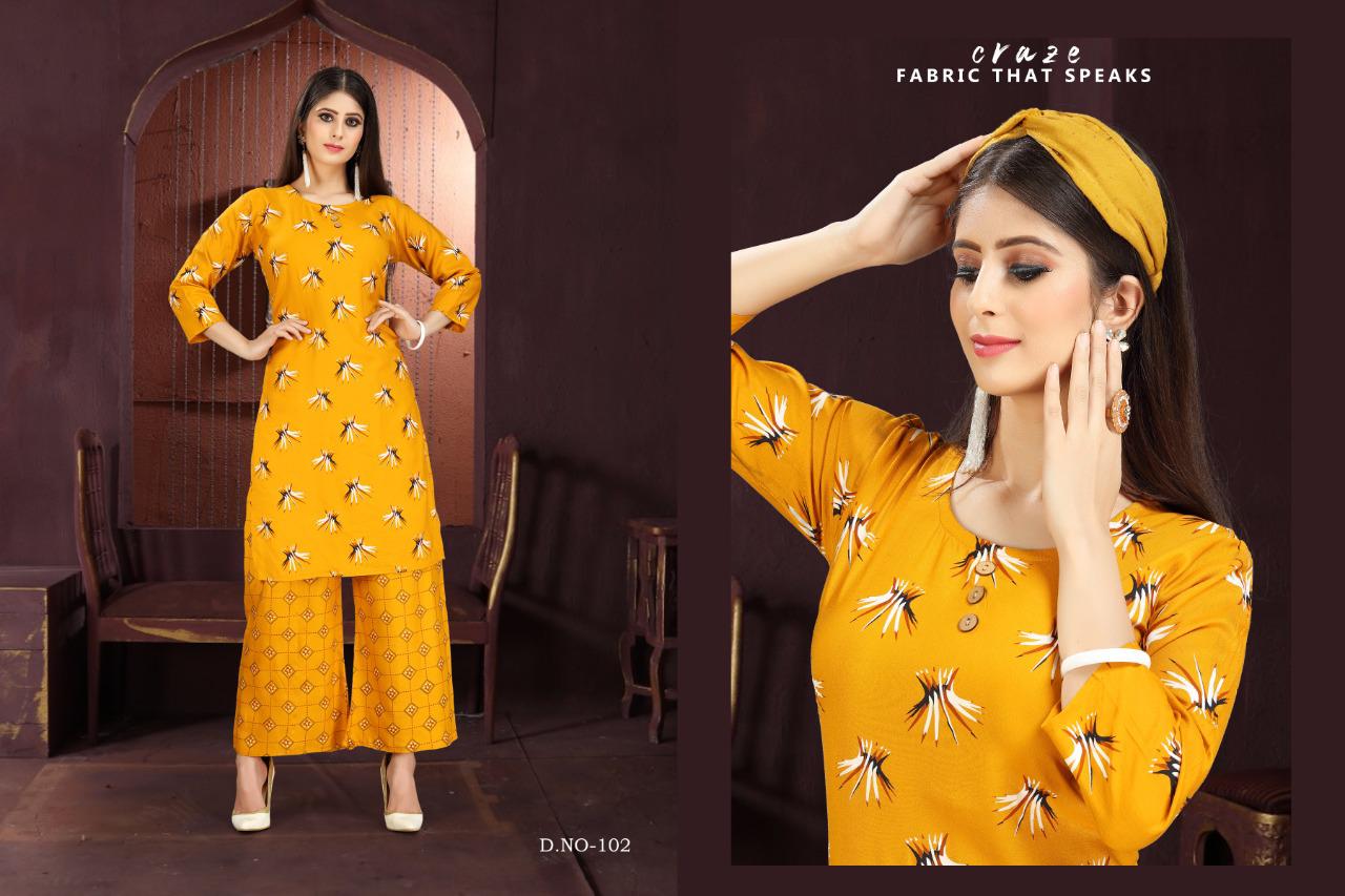 Platinum Latest Designer Kurtis Collection With Plazzo 