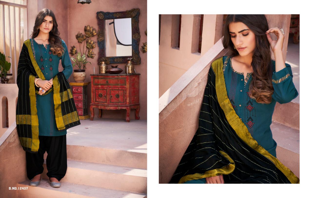 KALAROOP AVENUE PATIYALA Latest Fancy Casual Wear Heavy Flex Rayon With Embroidered Work Readymade Salwar Suit Collection