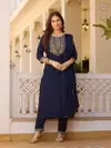 KF 629 Kalaai Reyon Embroidery Wholesale Kurti With Bottom Dupatta In India