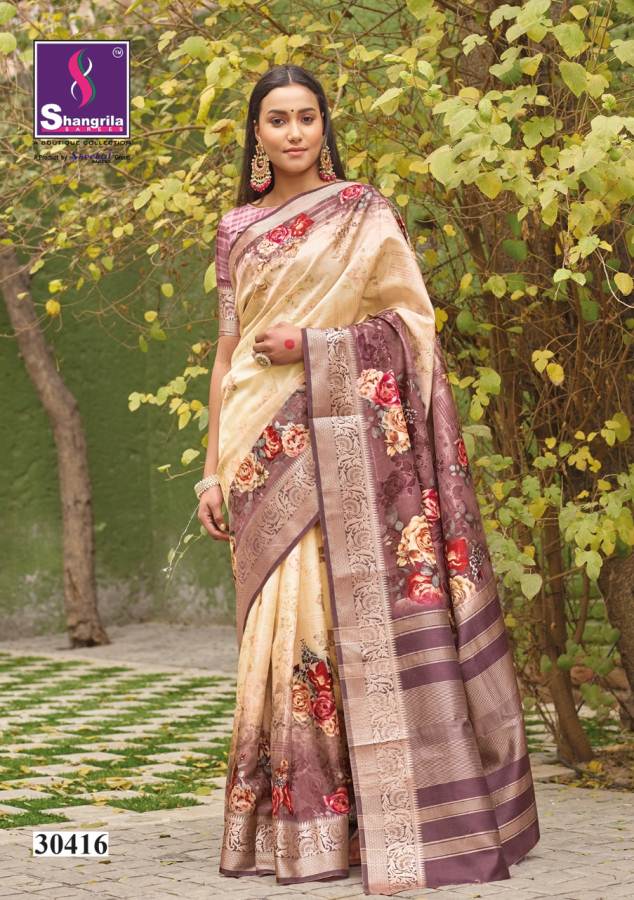 Shangrila Nitara Digital Latest Collection of Designer Printed Silk Saree 