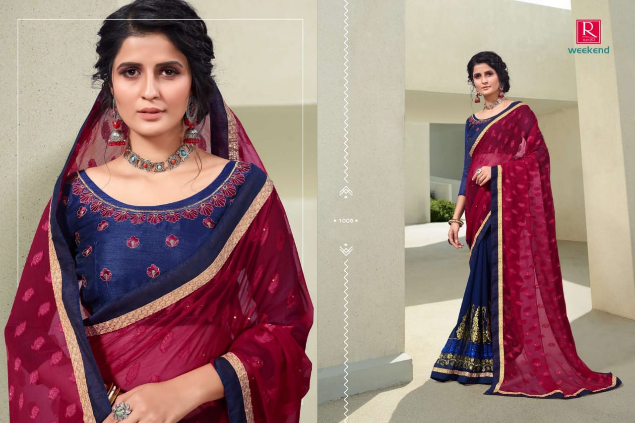 Ranjna Weekend Exclusive Designer Festive Wear Saree Collection 