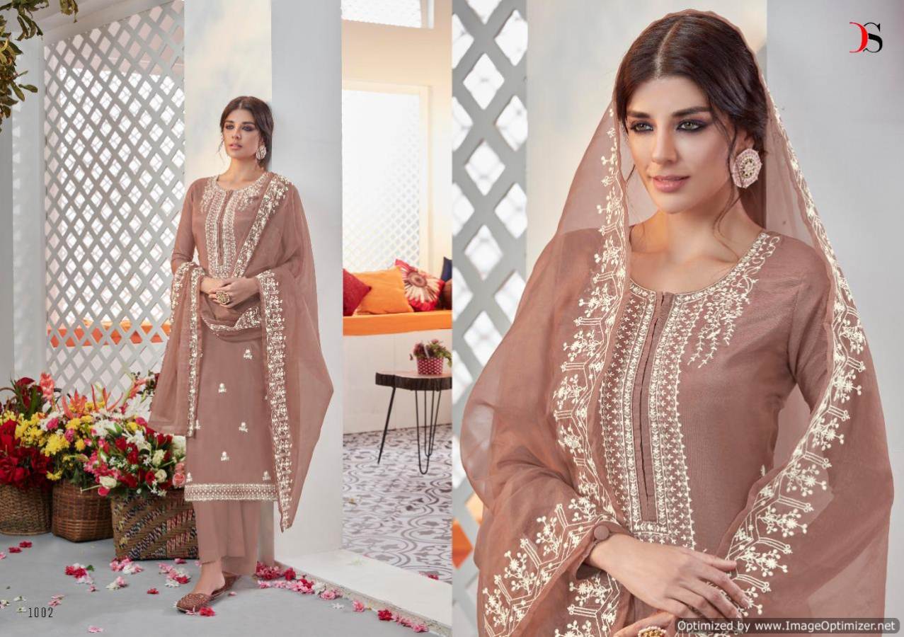 Deepsy Heavin Latest Designer Heavy Fancy Dress Material Collection With Pure Organza Embroidery Work Dupatta 