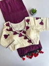 Khadi Vol 32 Hk 6 Khadi Cotton Saree With Aplic Work Blouse