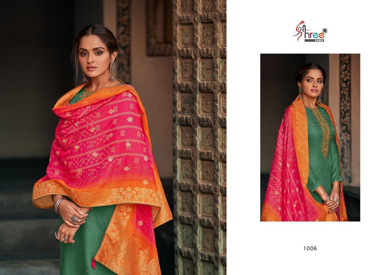 Shree Diyah 2 Designer Casual Wear Silk Buti With Embroidery Work Top With Jacquard Dupatta Dress Material Collection